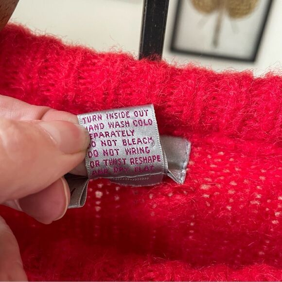 Vintage 80s 1980s Rafael Acrylic Mohair Biplane Airplane Novelty  Sweater M - Picture 10 of 10